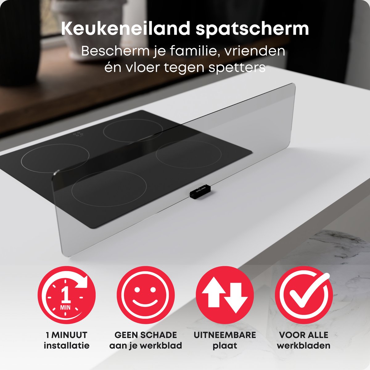 Spatwaterdichte Keukenopzetstuk | Staande Mixer Guard voor