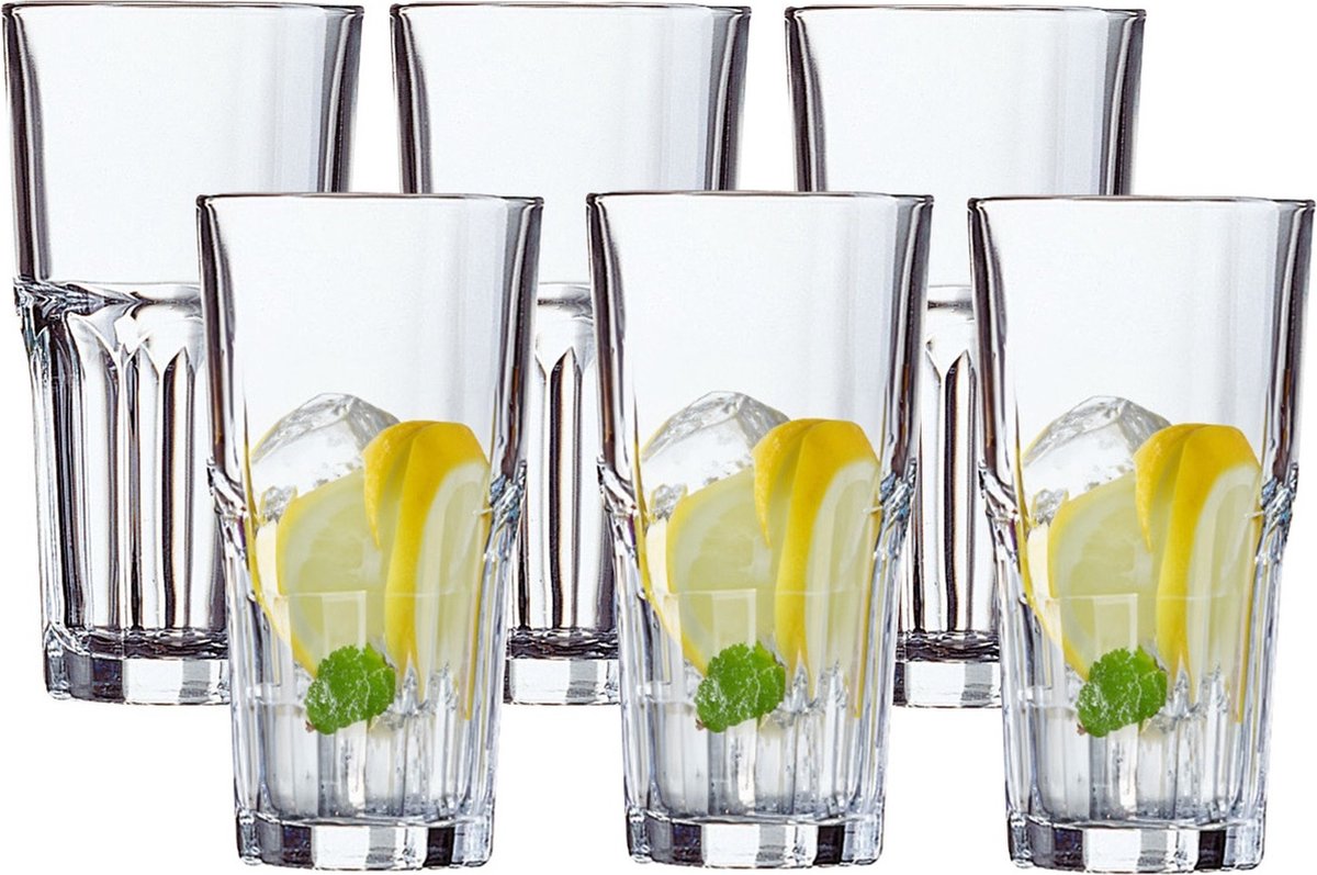 Arcoroc Longdrinkglazen Granity - 12x stuks - 310 ml - Water/sap/koffie/thee glazen - glas