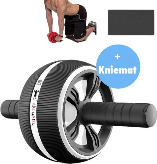 Foto: Vonkovic trainingswiel buikspierwiel ab trainer ab wheel roller buikspierapparaat buikspiertrainer met kniematje crossfit workout