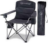 Bol.com Hikemeister ® XXL Campingstoel opvouwbare klapstoel tot 158 kg Kampeerstoel gevoerd met geisoleerde bekerhouders vis sto... aanbieding
