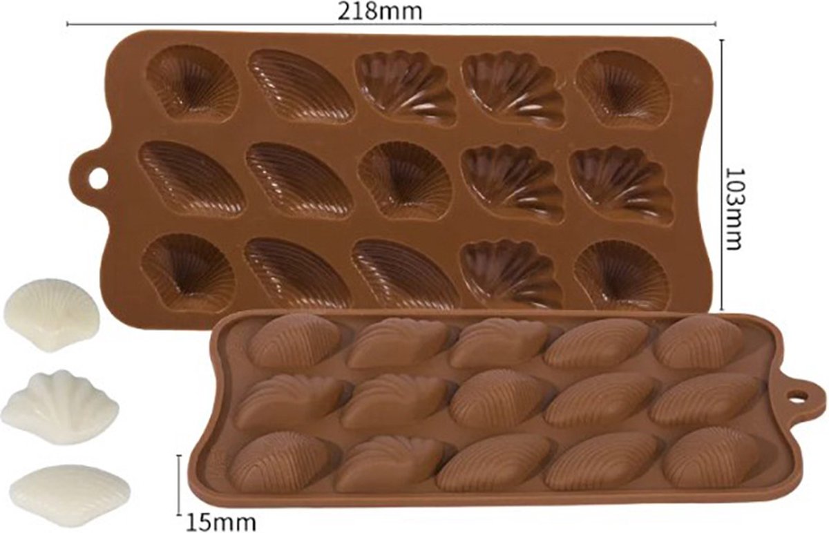 Actie4you® - Siliconen Chocoladevorm - Snoepjes - Schelpen - Chocolade Mal - Fondant Bonbonvorm - 1 Stuk