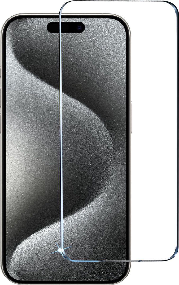 BixB screenprotector geschikt voor iPhone 15 Pro - gehard glas Tempered Glass