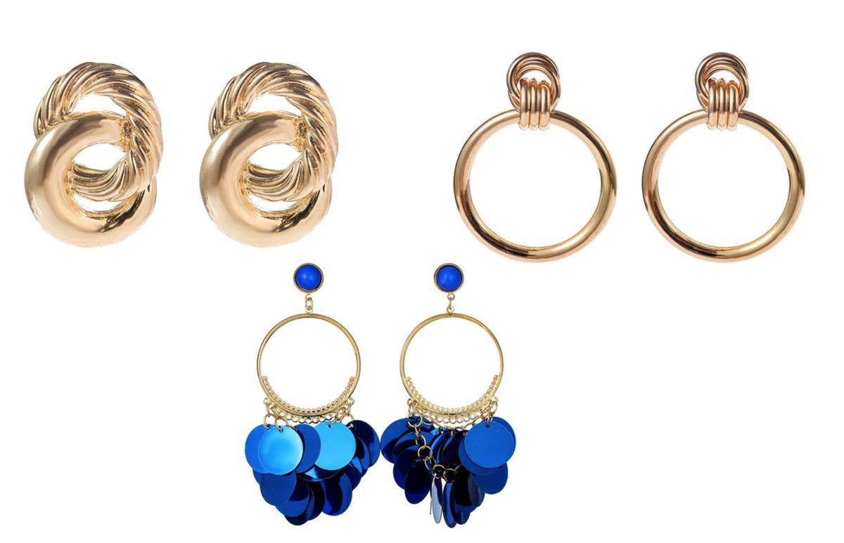 Fliex - oorbellen - goudkleurig - statement - groot - hoops