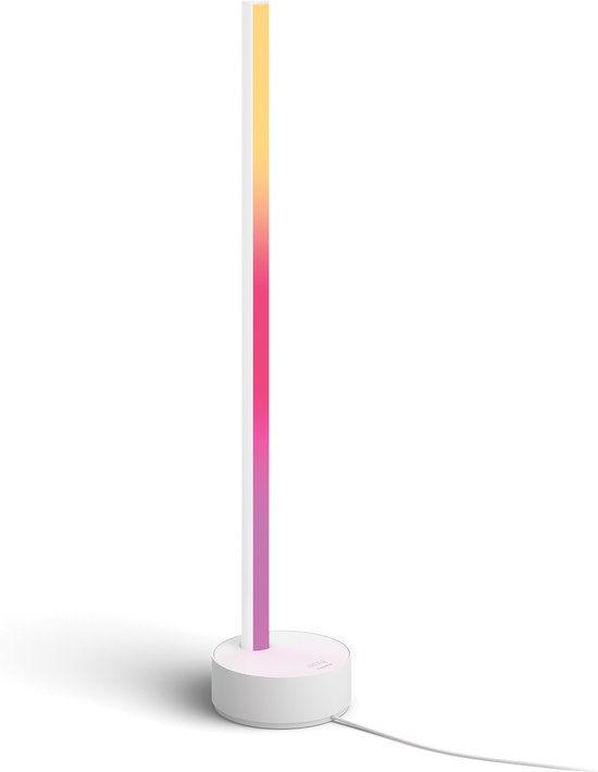 Philips Hue White and Color ambiance Lampe à poser Gradient Signe, Lampe de table intelligente, Bluetooth, Blanc, LED, Ampoule(s) non remplaçable(s), Blanc
