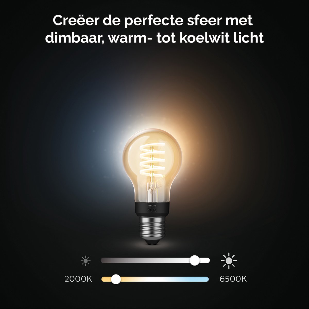 Philips Hue filament standaardlamp A60 - warm tot koelwit licht - 1-pack - E27 — afbeelding 4