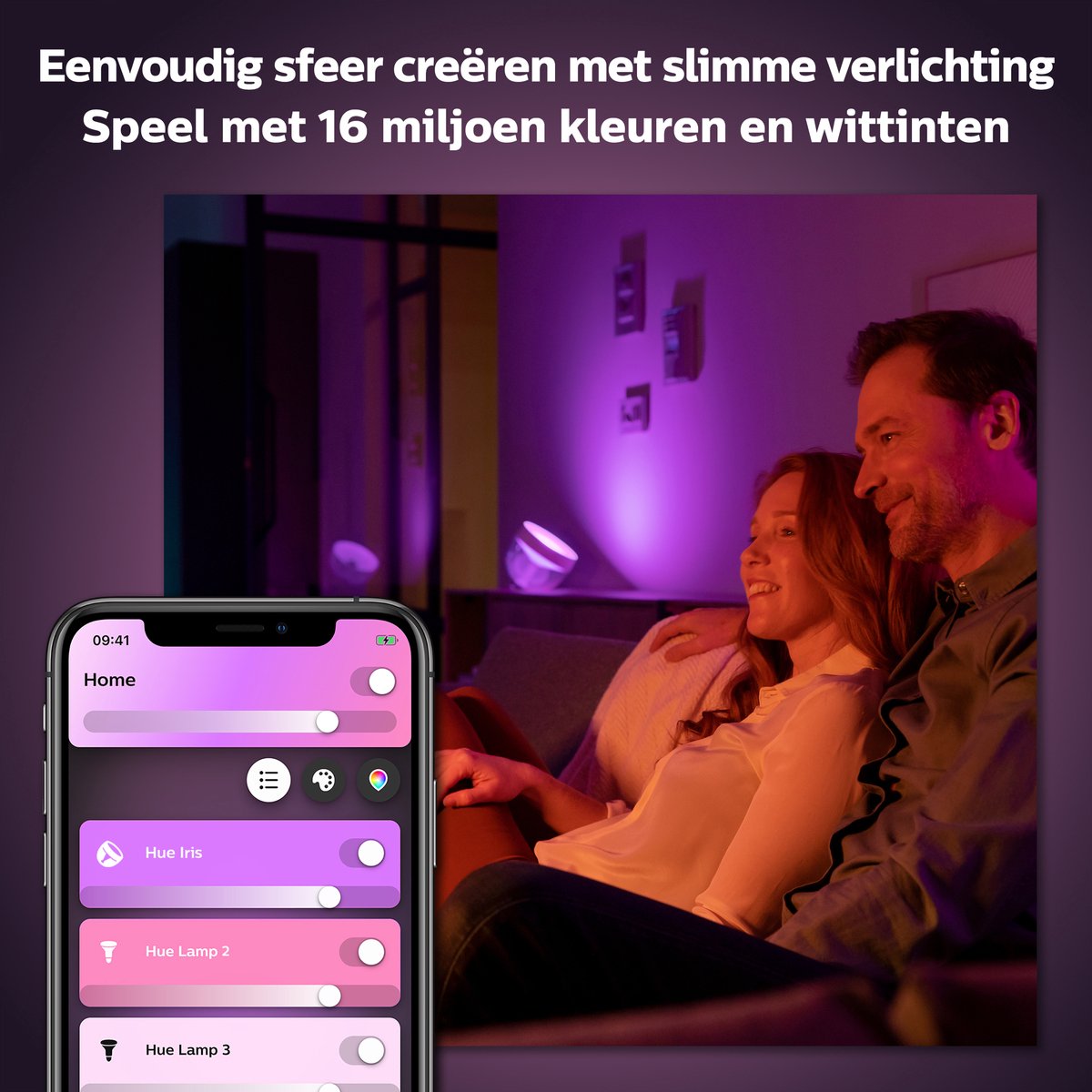 Philips Hue Iris tafellamp - wit en gekleurd licht - zwart — afbeelding 3