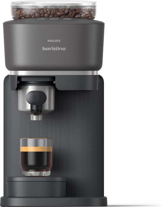 Foto: Philips baristina bar300 60 espressomachine koffiemachine met bonen zwart