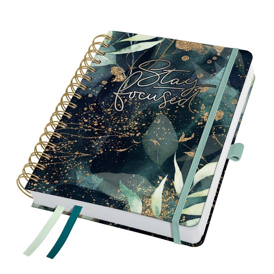 Foto: Sigel agenda 2025 jolie inspire a5 7dagen 2pagina s spiraal glamourous leaves bulletjournal si j5603