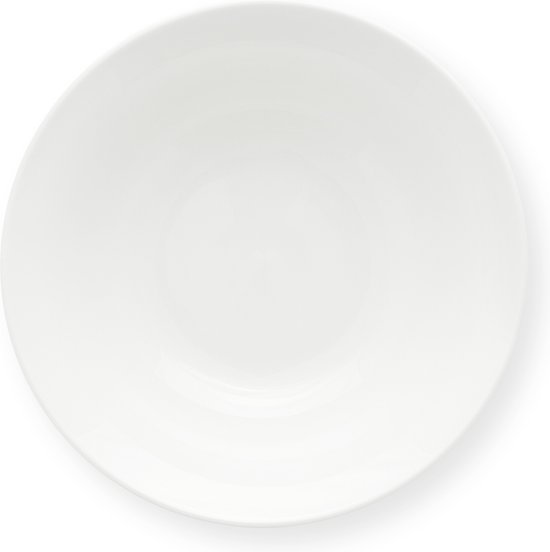 vtwonen Assiettes à pâtes - Service de vaisselle - Wit - Assiettes creuses - Jeu d'assiettes de 6 - 25,5 cm