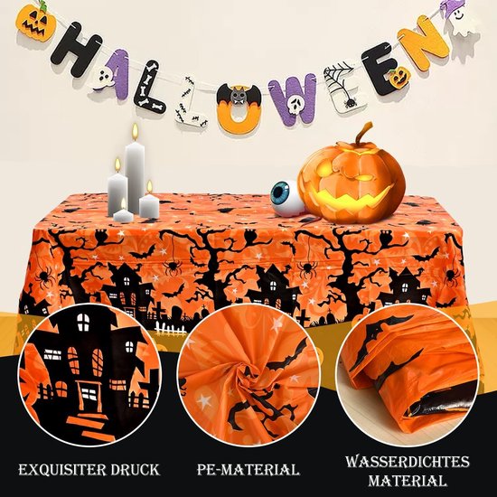 Décoration Halloween Solacis - Nappe - Décoration Halloween - Horreur - Effrayant - Must pour Halloween !