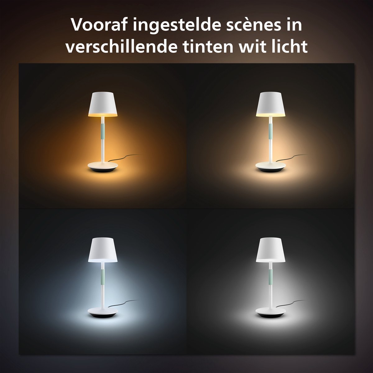 Philips Hue Go draagbare tafellamp - wit en gekleurd licht - wit — afbeelding 7