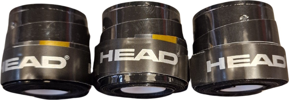 Head Xtreme Soft Overgrip 3 Stuks zonder verpakking Tennisgrip Padelgrip Overgrip Zwart