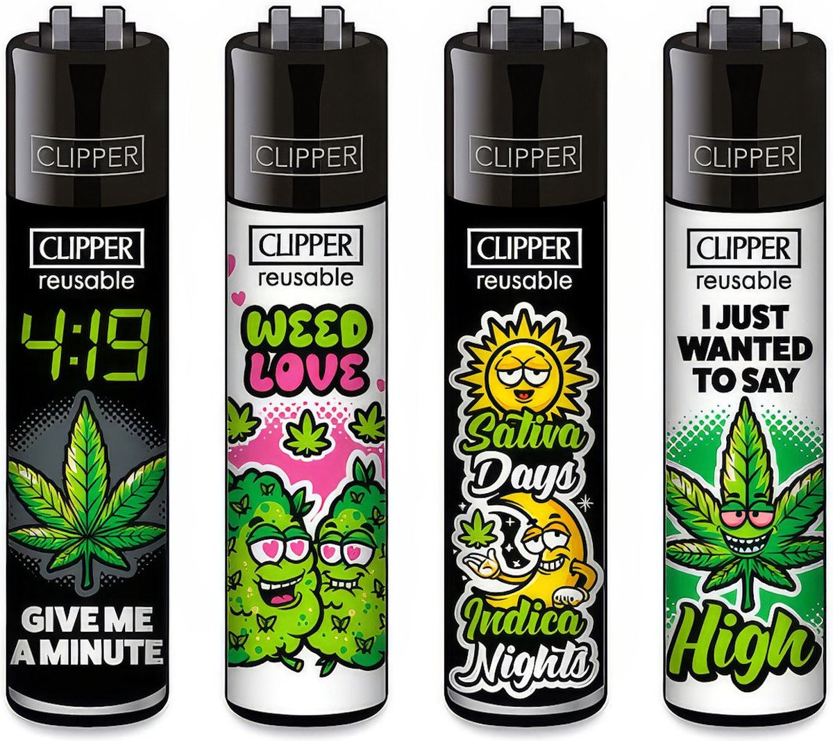 Goedkoopste Clipper Classic Large Aanstekers 420 Mix 8 (4 Stuks