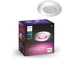 Philips Hue Xamento - LED inbouwspot - badkamerverlichting - GU10 fitting - 1 inbouwspot incl lamp - aanpasbaar wit en gekleurd licht - chrome - IP44 spatwaterdicht - Ø930mm - slimme verlichting