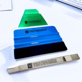 Rakel met vilt - mesje voor raamfolie - rubberen rakel - toolset raamfolie