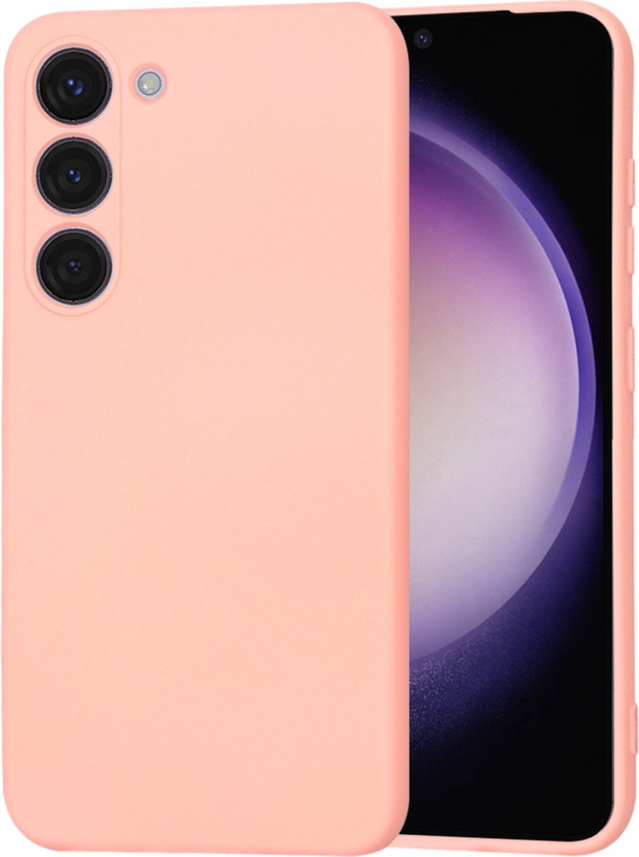 Techsuit Soft Flex Silicone Back Cover hoesje voor Samsung Galaxy S23 - Chalk Pink