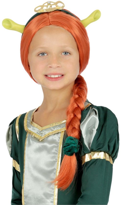 Smiffys - Shrek Princess Fiona Pruik Kinderen - Oranje/Oranje
