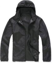Windstopper Windjack - Regenjas - Jas Opvouwbaar - Waterafstotend - Zon Beschermend - Outdoor - Unisex - Zwart - L