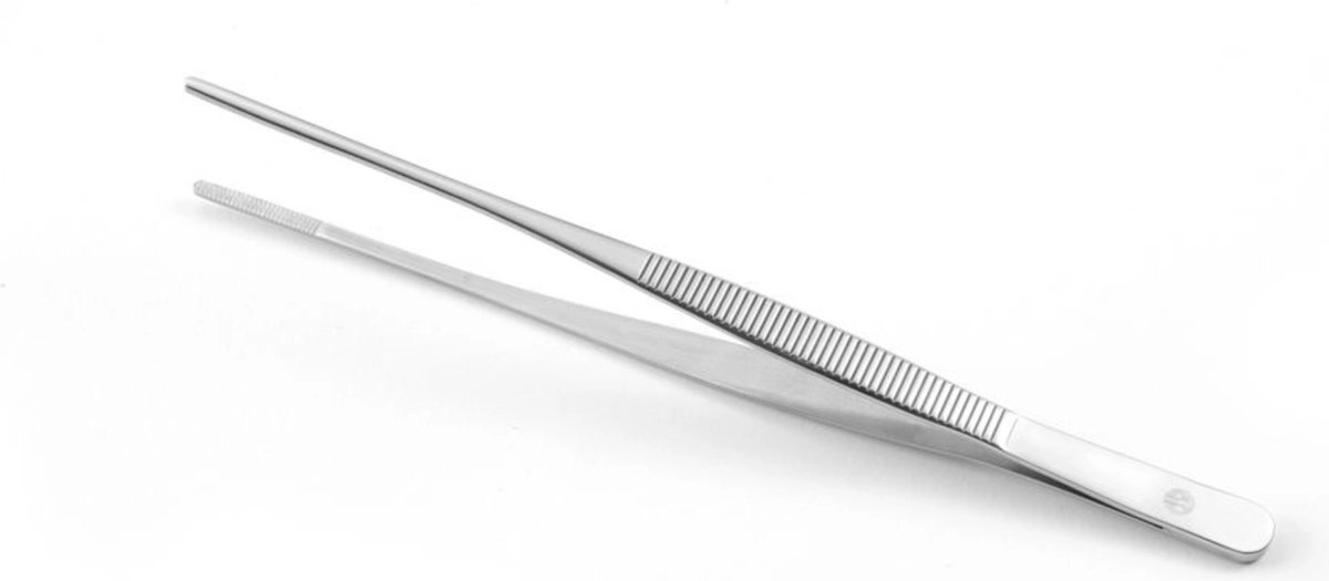 HENDI Pincet – Keukengereedschap – Roestvast staal – Vaatwasmachinebestendig – 230 mm