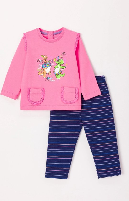 Pyjama Femme Woody Dino Danse Pants Rayures - Rose