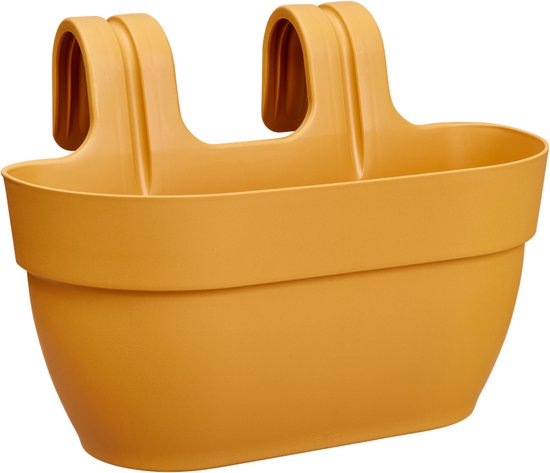 Elho Vibia Campana Easy Hanger M 36 - Planteur pour Balcon & Extérieur - Ø 36.0 x H 26.5 cm - Jaune miel