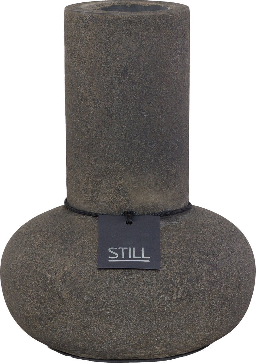 STILL Low Vase - Dark Brown - Bruin - 25 x 20 cm