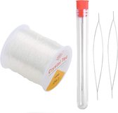 Fil Elastique Pour Bracelet,Rouleaux Fil Elastique,4 Fil Élastique Transparent,Fil Extensible