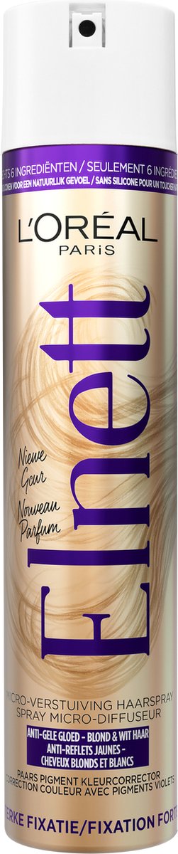 L'Oréal Paris Elnett Purple - Sterke Fixatie Haarlak - Anti Gele Gloed - 300ml