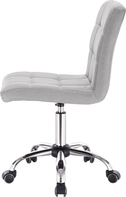 Chaise De Bureau Pivotante Ergonomique DAYALANE - Hauteur Réglable - Dossier Incurvé - Accoudoirs - 360° - Gris Chenille - 4