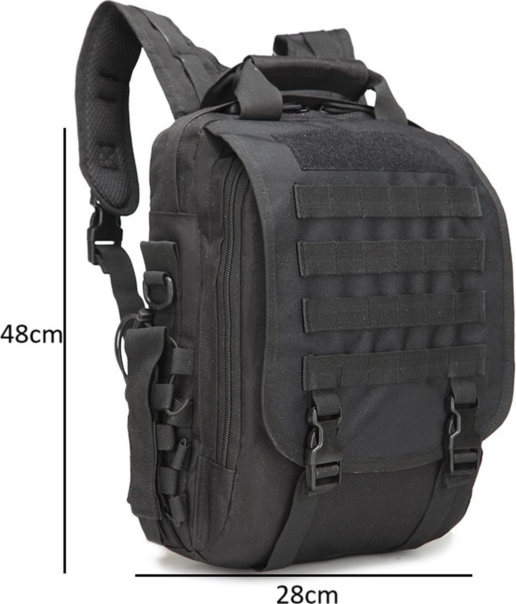 Backpack - compact en waterdicht - zwart - wandelen, kamperen - 20 liter