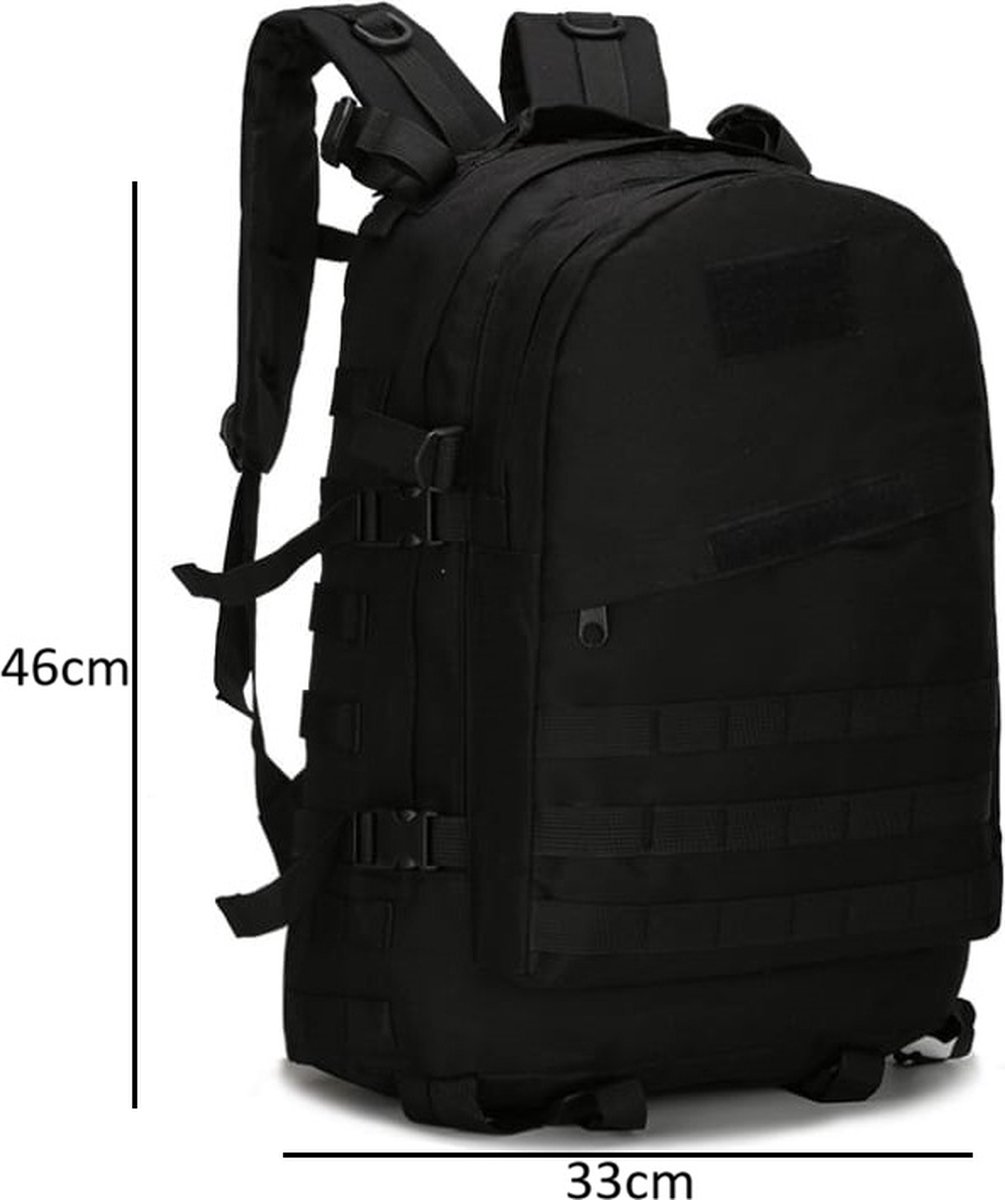 Backpack - compact en waterdicht - zwart - wandelen, kamperen - 30 liter