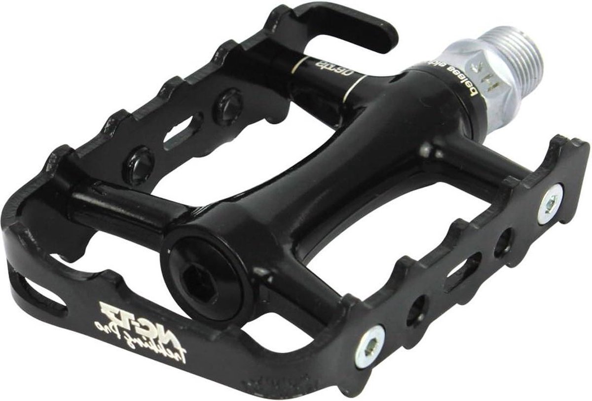 Trekking Pro pedaal reflectoren fietspedalen - MTB mountainbike pedaal - kogellagers Cr-Mo-as zwart