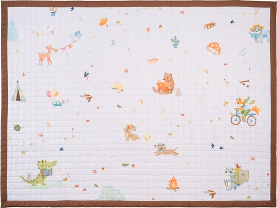 Love by Lily - groot rond speelkleed - Rusty - 140cm