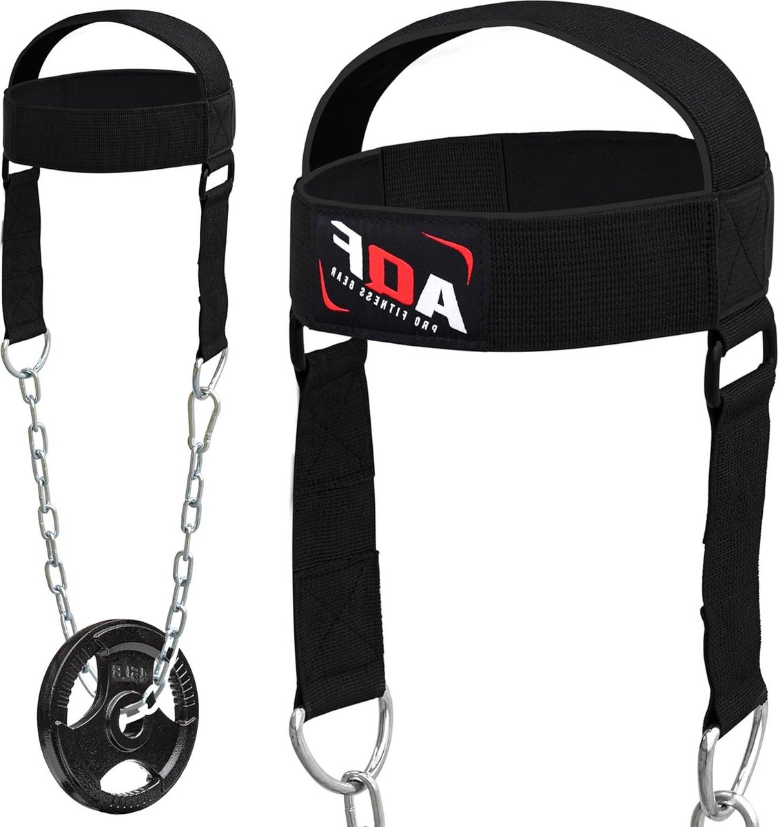Verstelbare Hoofd Harnas Dompel Nek Builder Riem Gewicht Tillen Ketting Neopreen Gewatteerde - Fitness Training Gadgets gewichtsvest