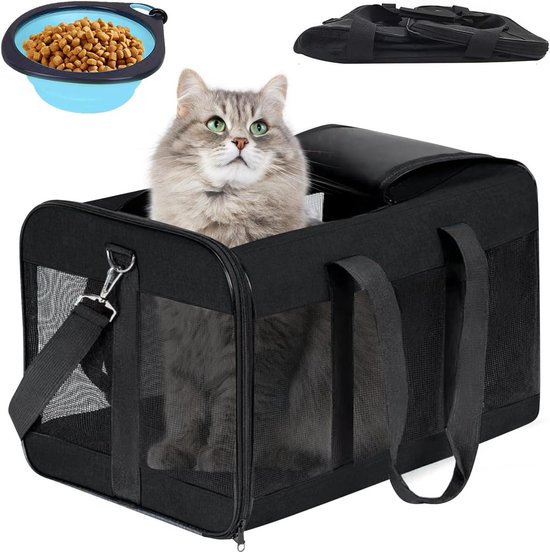COMSLE Opvouwbare transporttas voor katten en honden tot 7 kg