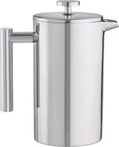 Maevory French Press Koffiemaker - Cafetière - Dubbelwandig - RVS - 1L
