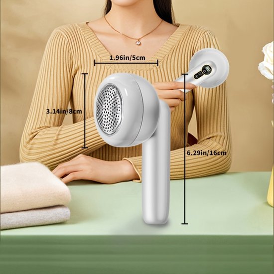 Bovista Anti-peluche électrique - Rouleau anti-peluche - Anti-peluche - Tondeuse anti-peluche rechargeable - Wit