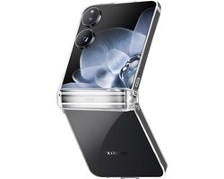 Avizar Hoesje Geschikt voor Xiaomi Mix Flip Rigide Zichtbaar Ontwerp Bescherming Scharnier, Transparant