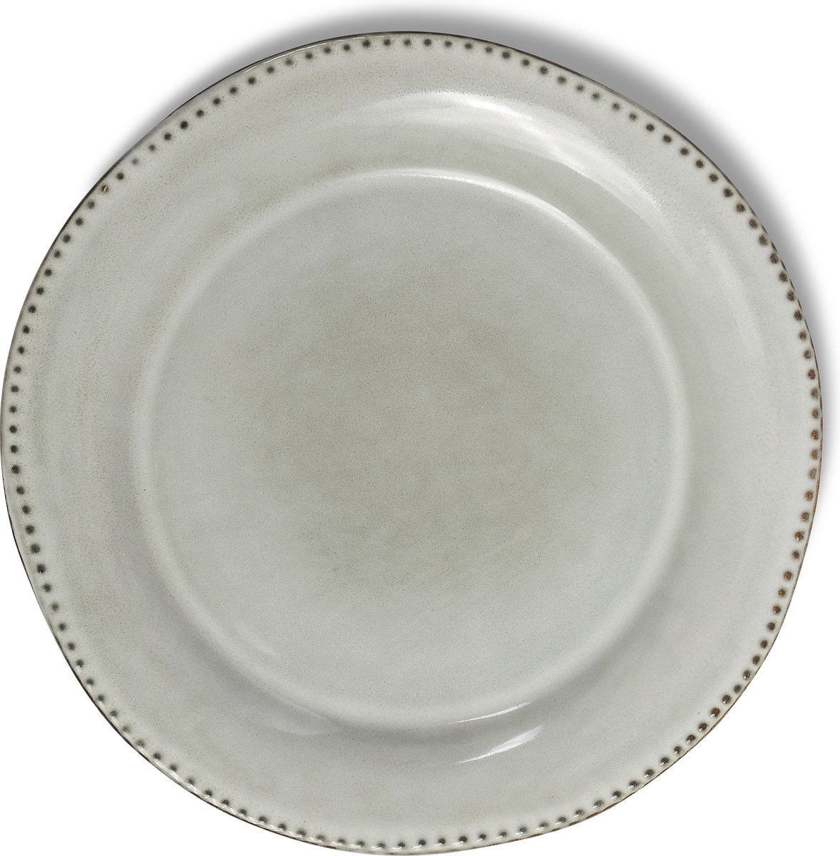 VIDI Piatto Dinerborden set van 6 - Ø27,5 cm - Bordenset 6-delig - Ontbijtbord - Serviesset 6 persoons - Parelwit