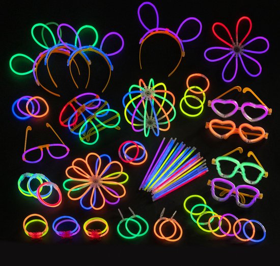 Glowsticks feestpakket - Breaklights - Breekstaafjes - Glow in the dark - 165-delig