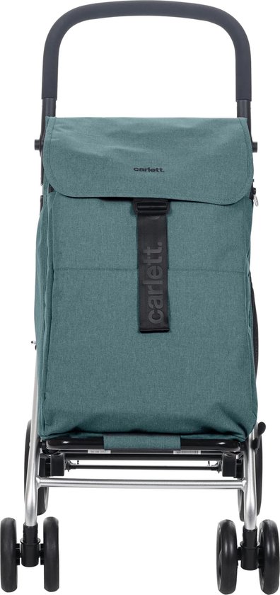 Carlett Classic Family Boodschappentrolley - Tasinhoud 64L - Koelvak 12L - 4 wielen - Lichtgewicht - Opvouwbaar - Groen