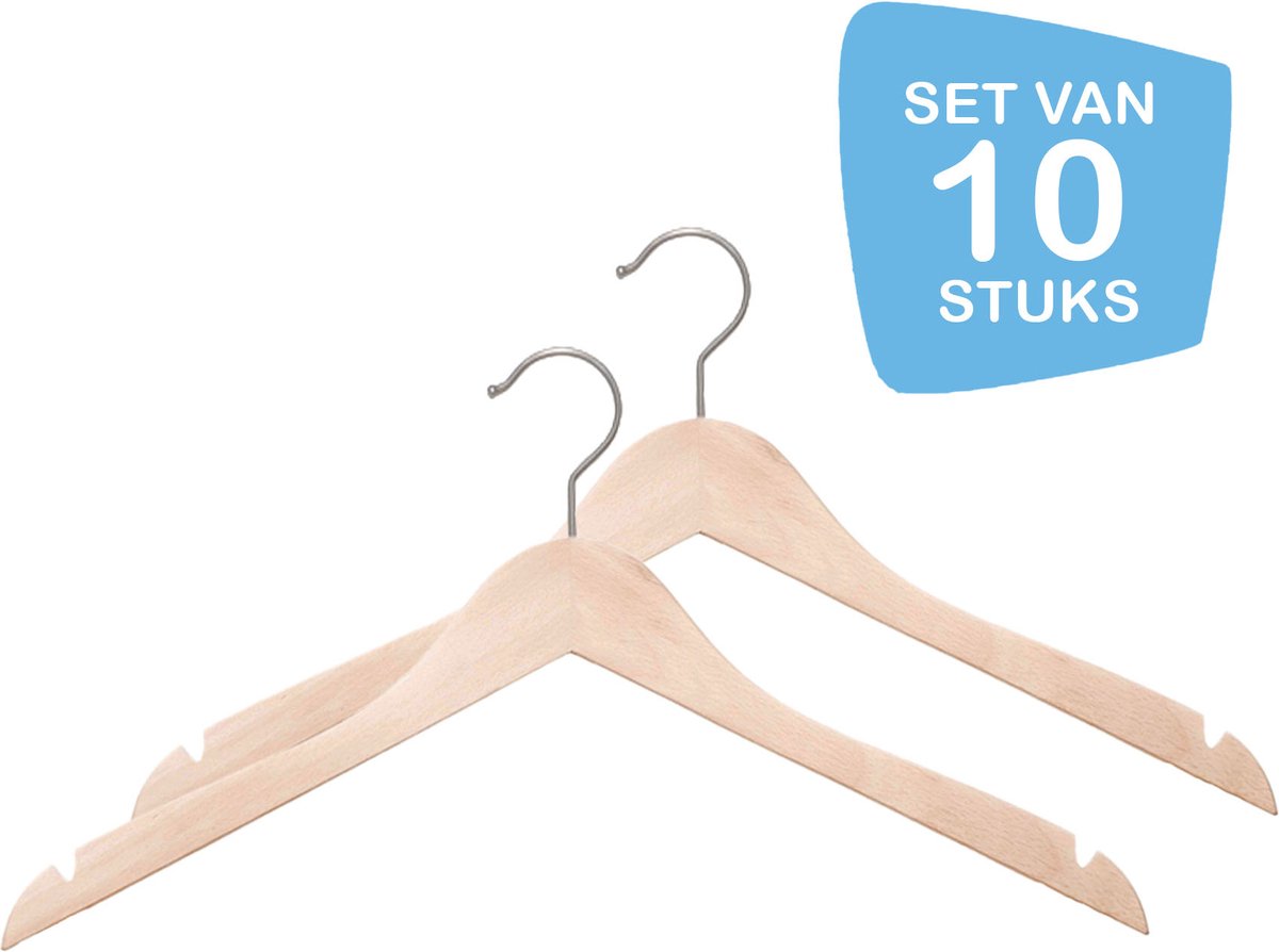 Beachwood - Kledinghangers - Helena - 44 cm - Hout - Set van 10
