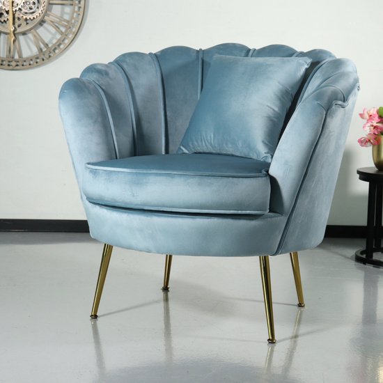 Fauteuil canapé 1 personne Belle banquette bleu clair