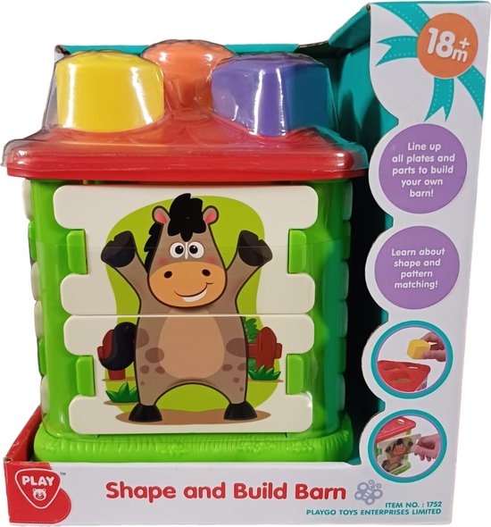 PLAYGO - Infant & peuters - vorm- en bouwschuur - Jono Toys 1752 van Playgo — afbeelding 3