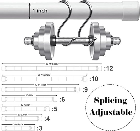 Curtain Rod En Hulpstukken Gordijnroede Voor Ooggordijnen Met Beugels Fittings Set 3623606600