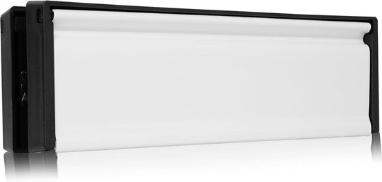 Xfort Mailplate Brievenbus 30,5 Cm - Satijn Chroom, Telescopisch Voor Deurdikte 40-80 Mm, Tochtbestendig