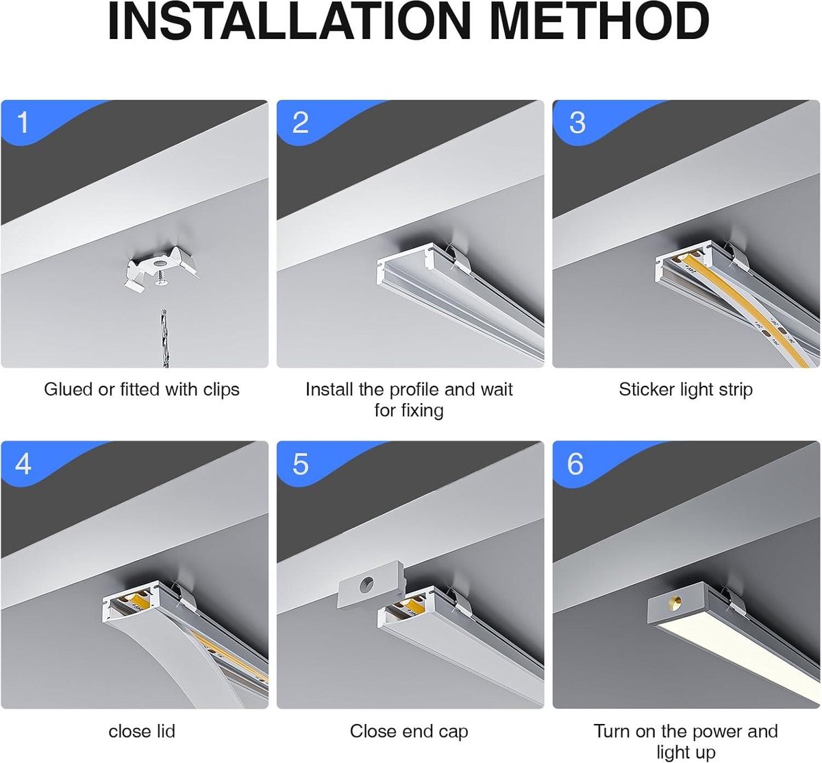 1 M Profil En Aluminium 6063 Dl1407 Pour Bandes à LED Avec