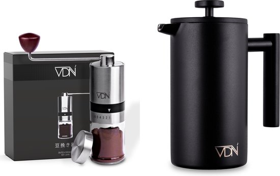 Koffiepers French Press, Dubbelwandig Glas, Warmte-geïsoleerde French Press