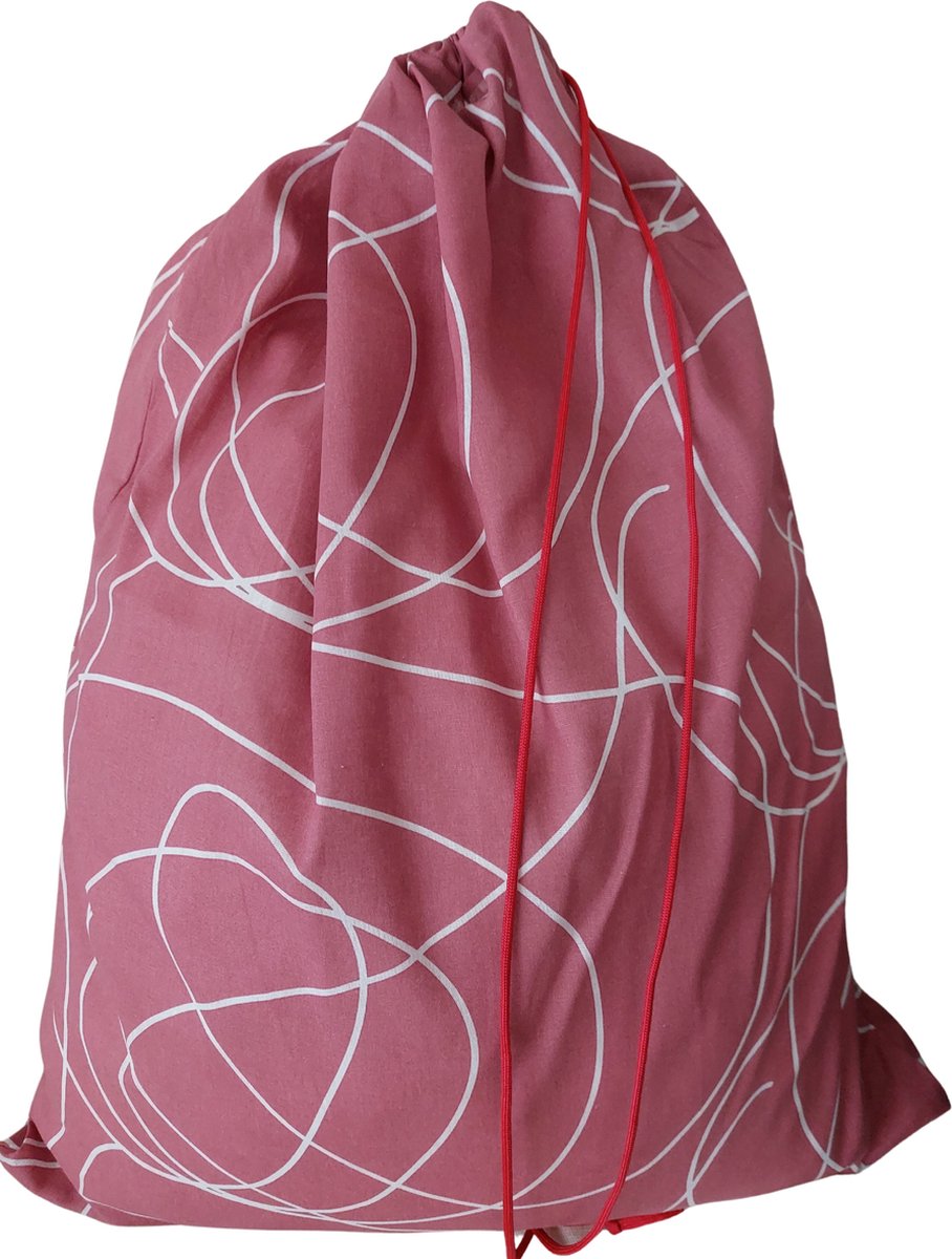 Goedkoopste Katoenen waszak -XL - met trekkoord - rood infinity