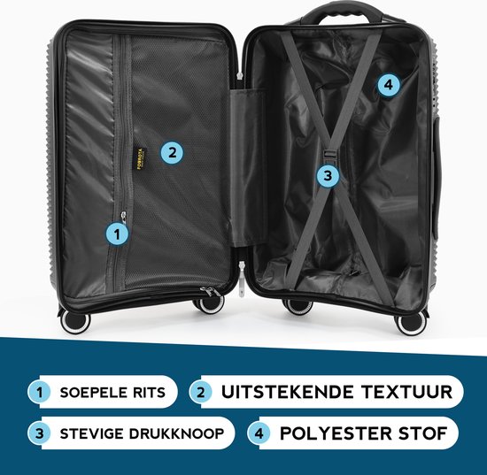 Kono 75cm Grote Handbagage Koffer Lichtgewicht Reiskoffer Bagage met TSA- slot en 4 Wielen, Wit